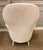 Unique Hickory Chair Modern Custom White Boucle Accent Chair, white wood legs, showroom floor sample