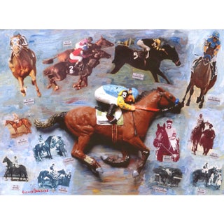 American Pharaoh Painting, Gloria Schloss For Sale