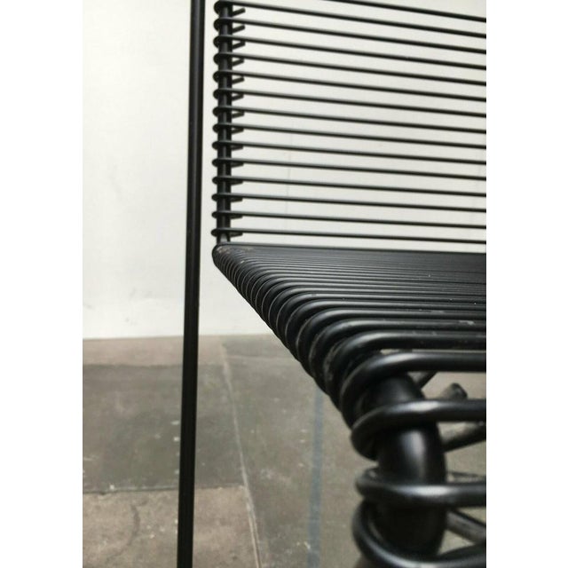 Black Postmodern German Kreuzschwinger Barstool by Till Behrens for Meyer Stahlmöbel, 1980s For Sale - Image 8 of 18