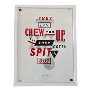 Modern Framed Hbo “The Wire” Quote Poster (McNulty) - Oliver Munday Typographic Print 18x4 For Sale