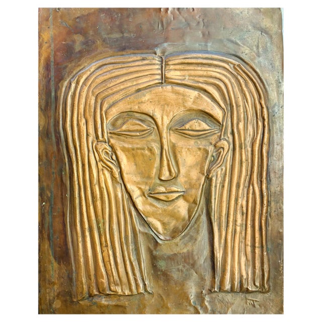 Janos Mattis Teutsch, Free Thoughts, 1956, Copper For Sale