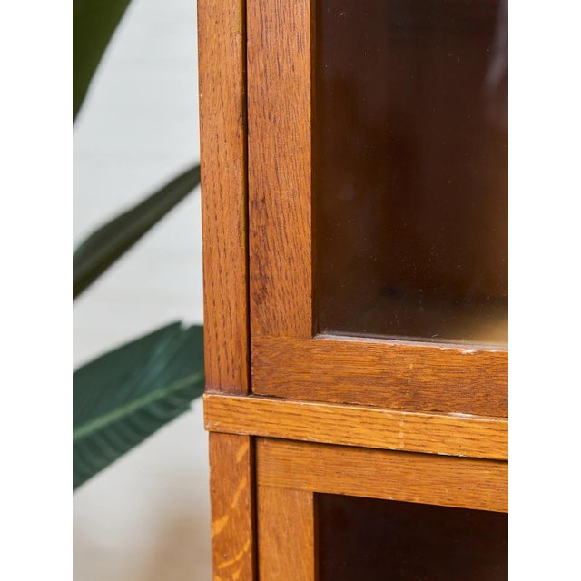 Mid 20th Century Barrister Oak Antique Lawyers Book Shelf by Globe-Wernicke For Sale - Image 12 of 12