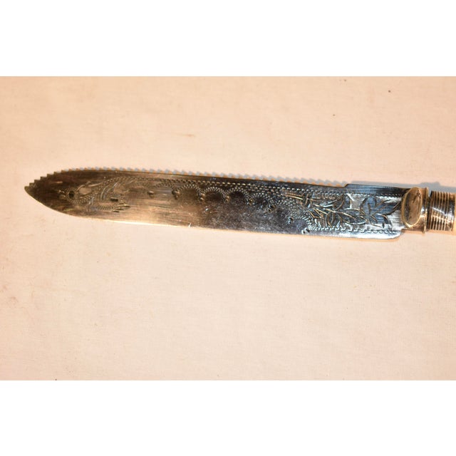 Ivory Sheffield Cake Knife, Dated 1901 For Sale - Image 8 of 9