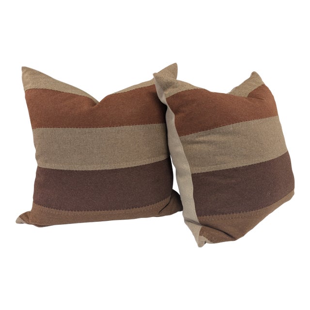 Ryan Studio Brown Striped Pillows For Sale