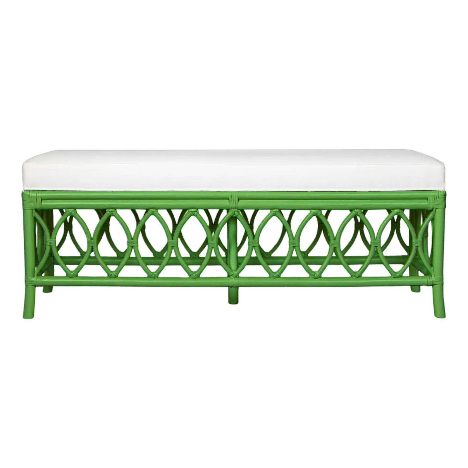 Lillian Bench - Bright Green | Chairish