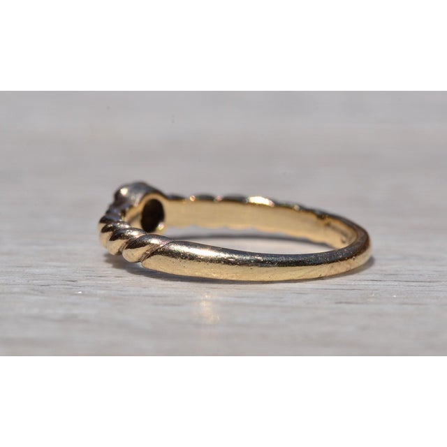 1990s The Muscatel: Signed Yellow Gold Ring with Diamonds For Sale - Image 5 of 10