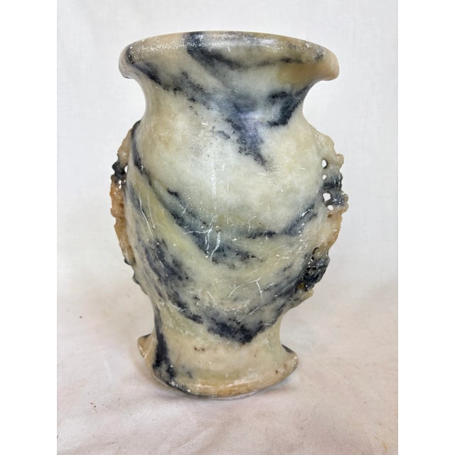 Early 20th Century Early 20th Century Carved Soapstone Vase For Sale - Image 5 of 9