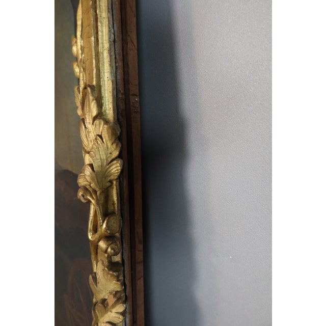 Large Louis XV Trumeau Mirror, 1700s For Sale - Image 4 of 16