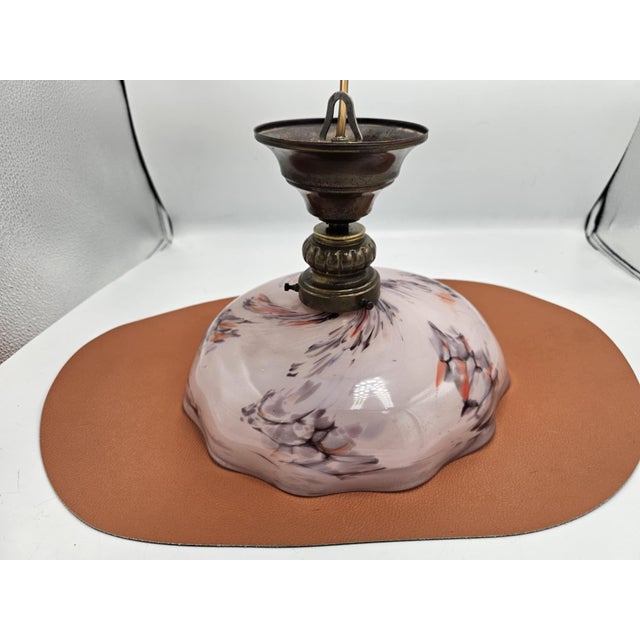 Art Deco Brass Ceiling Lamp, 1920s For Sale - Image 6 of 8