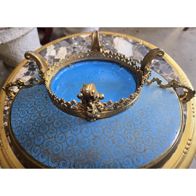 Metal 19th Century Asian Cloisonné Cup on Gilt Bronze Foot For Sale - Image 7 of 9