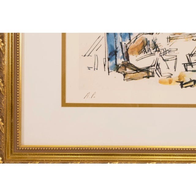 Mid 20th Century Chaim Gross Jerusalem Cafe Signed Contemporary Color Lithograph on Paper Ap For Sale - Image 5 of 6