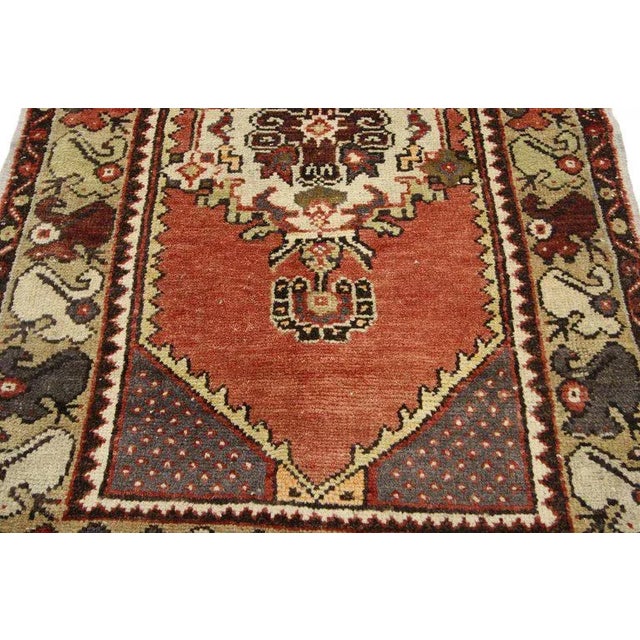 Vintage Mid-Century Turkish Oushak Runner Rug - 2′10″ × 9′7″ For Sale In Dallas - Image 6 of 9