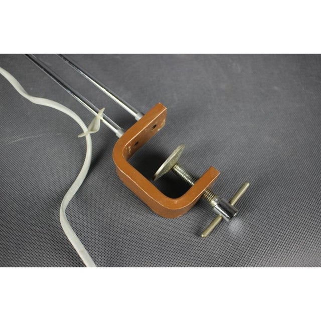 Metal Mid-Century Adjustable Clamp Lamp attributed to Stanislav Indra, Former Czechoslovakia, 1970s For Sale - Image 7 of 10