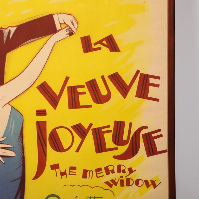 Art Deco La Veuve Joyeuse 1936 Original French Operetta Poster by Georges Dola For Sale In New York - Image 6 of 12