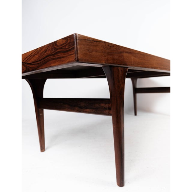 Rosewood Coffee Table with Blue Tiles by Johannes Andersen for CFC Silkeborg, 1960s For Sale - Image 10 of 17
