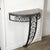 Art Deco Demilune Wrought-Iron Spiral & Noir St Laurent Marble Console Table For Sale - Image 10 of 17