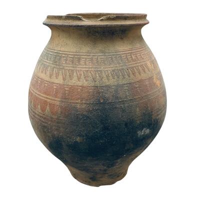 This antique one-handle terra cotta vessel from Hungary is a wonderful addition to any Farmhouse decor. The rustic pottery...
