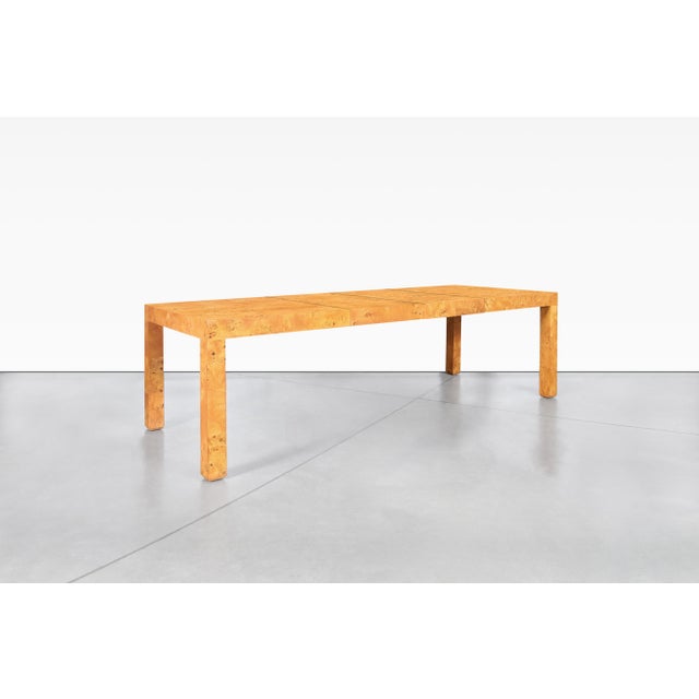 1970s 1970s Mid-Century Burl Wood Dining Table by Milo Baughman for Thayer Coggin For Sale - Image 5 of 12