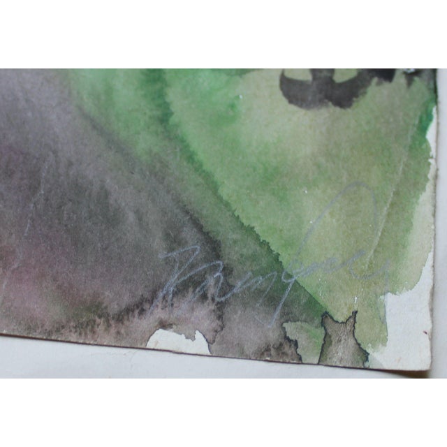 Modern Dzidra Ezergaile, Alley, 1961, Watercolor For Sale - Image 3 of 4