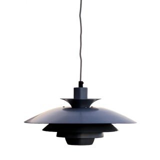 Danish Modern Alexia Pendant Lamp in Raw Aluminum from Jeka, 1970s For Sale