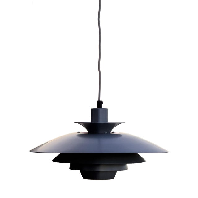 Danish Modern Alexia Pendant Lamp in Raw Aluminum from Jeka, 1970s For Sale