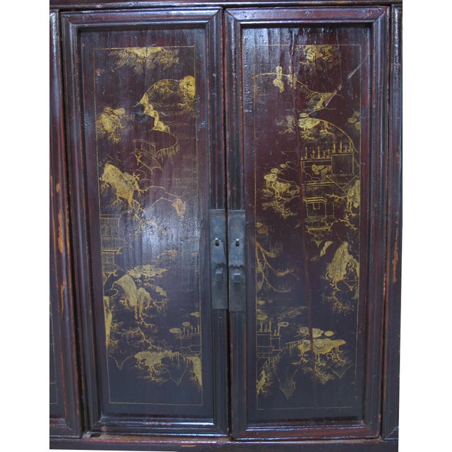 Antique Chinese Chinoiserie-Style Cabinet For Sale - Image 4 of 15