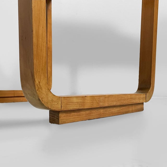Brown Italian Art Deco Wooden Coffee Table, 1940s For Sale - Image 8 of 10
