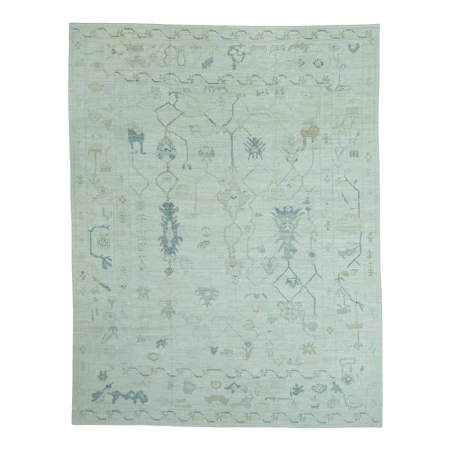 Turkish Oushak Rug 12'1" x 15'8" #19263 For Sale