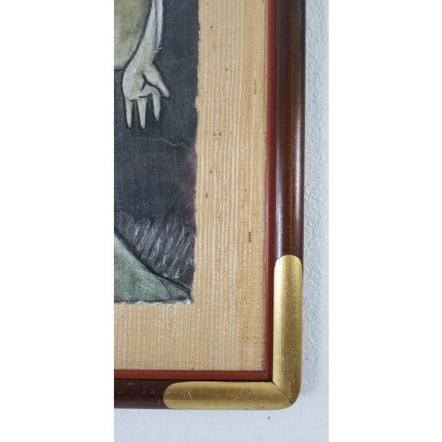 1980s 1980s Rub Val Surrealist Abstract Female Painting For Sale - Image 5 of 8