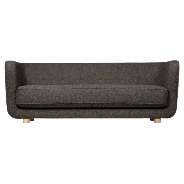 Brown and Natural Oak Sahco Nara Vilhelm Sofa by Lassen For Sale