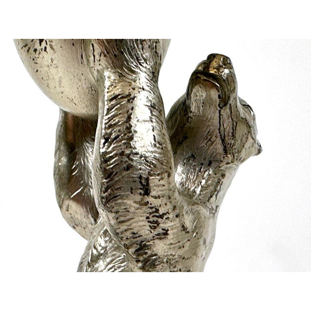 Antique Silver-Plated Standing Bear Candleholders from WMF, 1907, Set of 2 For Sale - Image 9 of 11