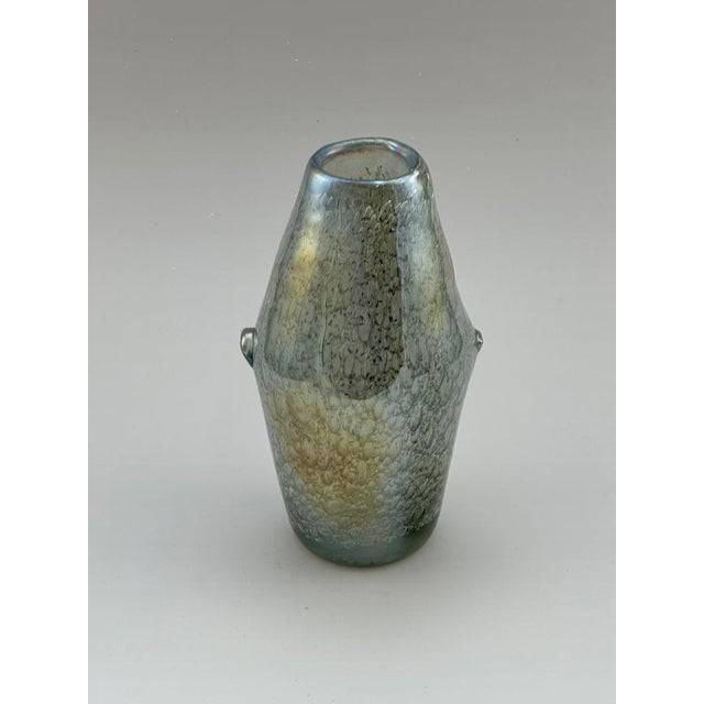 Iridescent Murano-Style Freeform Glass Vase with Efeso Bubble Effect, 1970s For Sale - Image 3 of 10