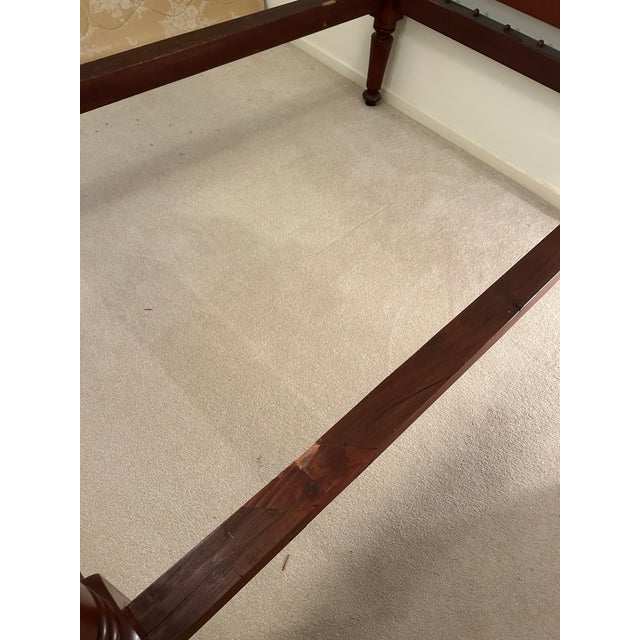 Wood 1920s Mahogany Full Sized Bed With Foot Board and Headboard No Mattress or Boxspring Included For Sale - Image 7 of 7