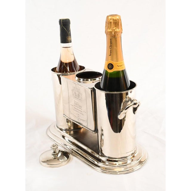 French Silver-Plated Wine Cooler For Sale - Image 4 of 11