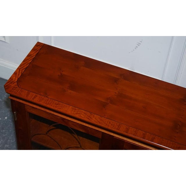 Vintage Glazed Bookcase in Yew Wood For Sale - Image 13 of 18