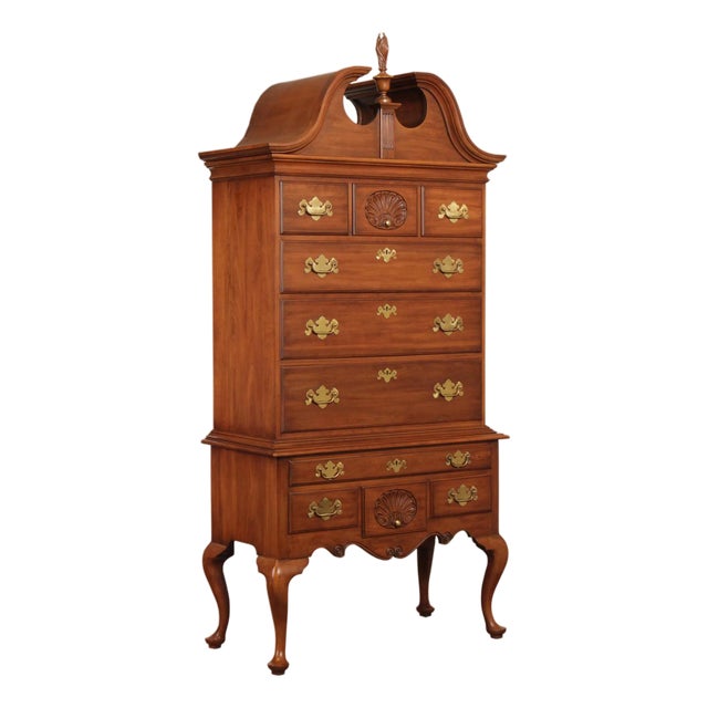 Henkel Harris Queen Anne Style Cherry Highboy For Sale