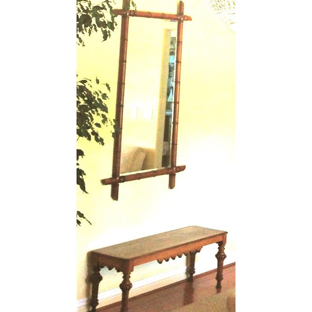 1920s 1900 Antique French Faux-Bamboo Mirror Acquired in L’Isle-Sur-La-Sorgue For Sale - Image 5 of 7