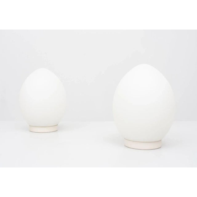 Egg Lamps in Glassware from Vianne, France, 1970s, Set of 2 For Sale - Image 6 of 11