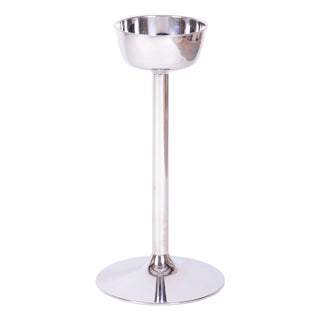Bauhaus Pedestal in Metal, Czech, 1970s For Sale