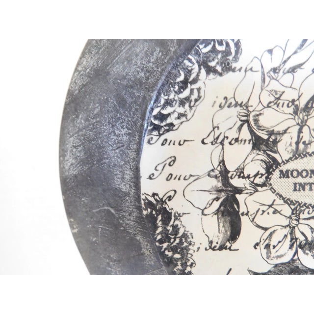 Late 20th Century Decorative Plate, French Decoupage Rooster With Floral Border For Sale In New York - Image 6 of 13