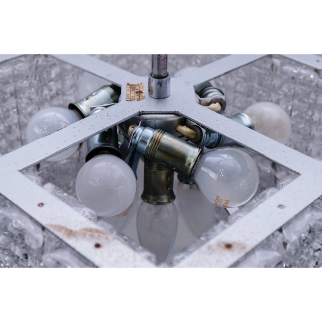 Metal Nickel Plated Chandelier from Austrolux, 1960s For Sale - Image 7 of 18