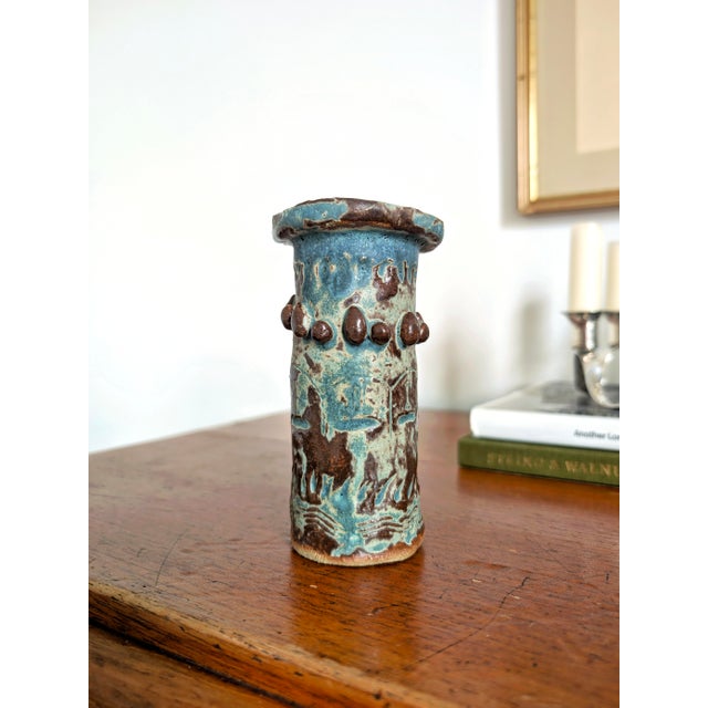 Vintage Brutalist Ceramic Vase, 1970s For Sale - Image 11 of 11