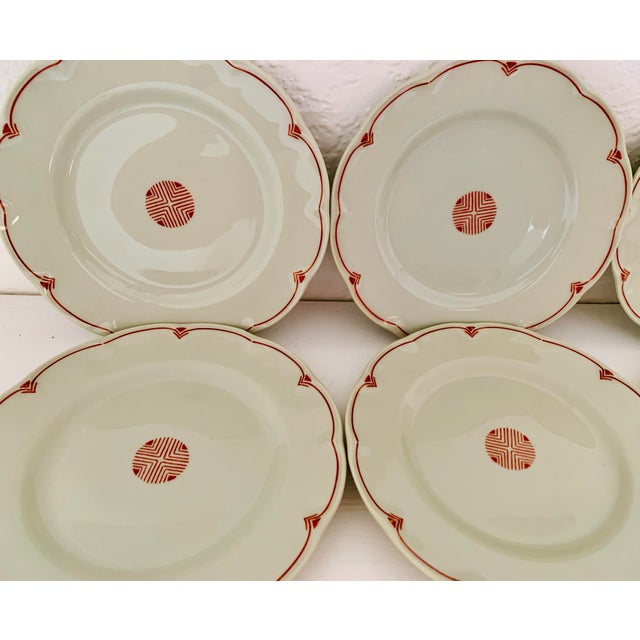 Art Deco Art Deco Suzanne Lalique Haviland Limoges Mignardise Celadon Plates - Pristine Set of 6 For Sale - Image 3 of 5