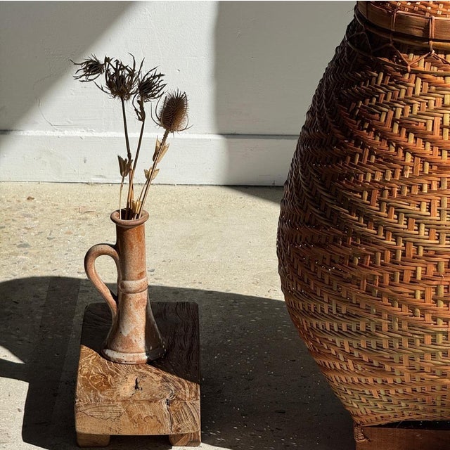 Large Indonesian Oval Wickerwork Basket with Lid For Sale - Image 4 of 18