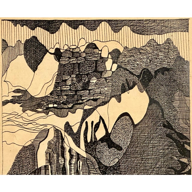 Rare & Original Framed Pen & Ink Artwork by Bill Hinz for your consideration. The framed art measures approx. 13 inches X...