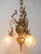 Art Nouveau Bronze Chandelier with Glass Shades, 1898 For Sale - Image 9 of 18