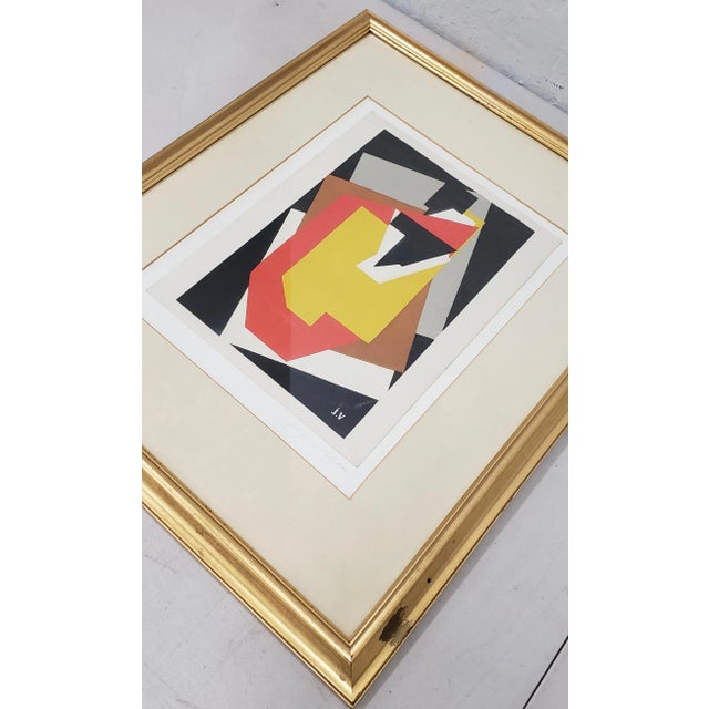 Paper Jacques Villon "The Table With the Black Plug" Vintage Framed Silkscreen Print For Sale - Image 7 of 10