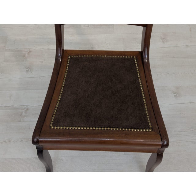 Biedermeier Walnut Chair, 1940s For Sale - Image 10 of 12
