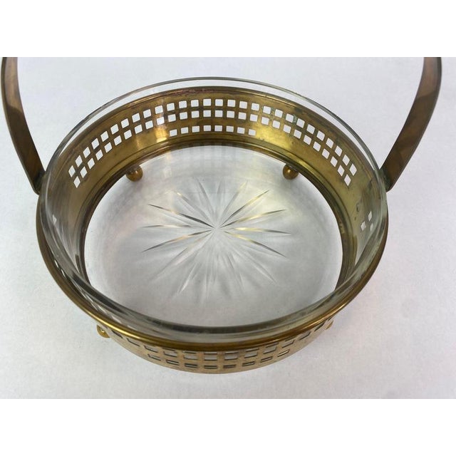 Secessionist Brass Baskets and Toothpick Holder attributed to Hans Ofner / Josef Hoffmann, 1890s, Set of 3 For Sale - Image 9 of 12