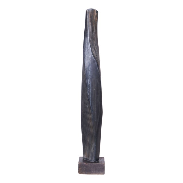 Art Deco Statue in Linden Wood, 1920s For Sale